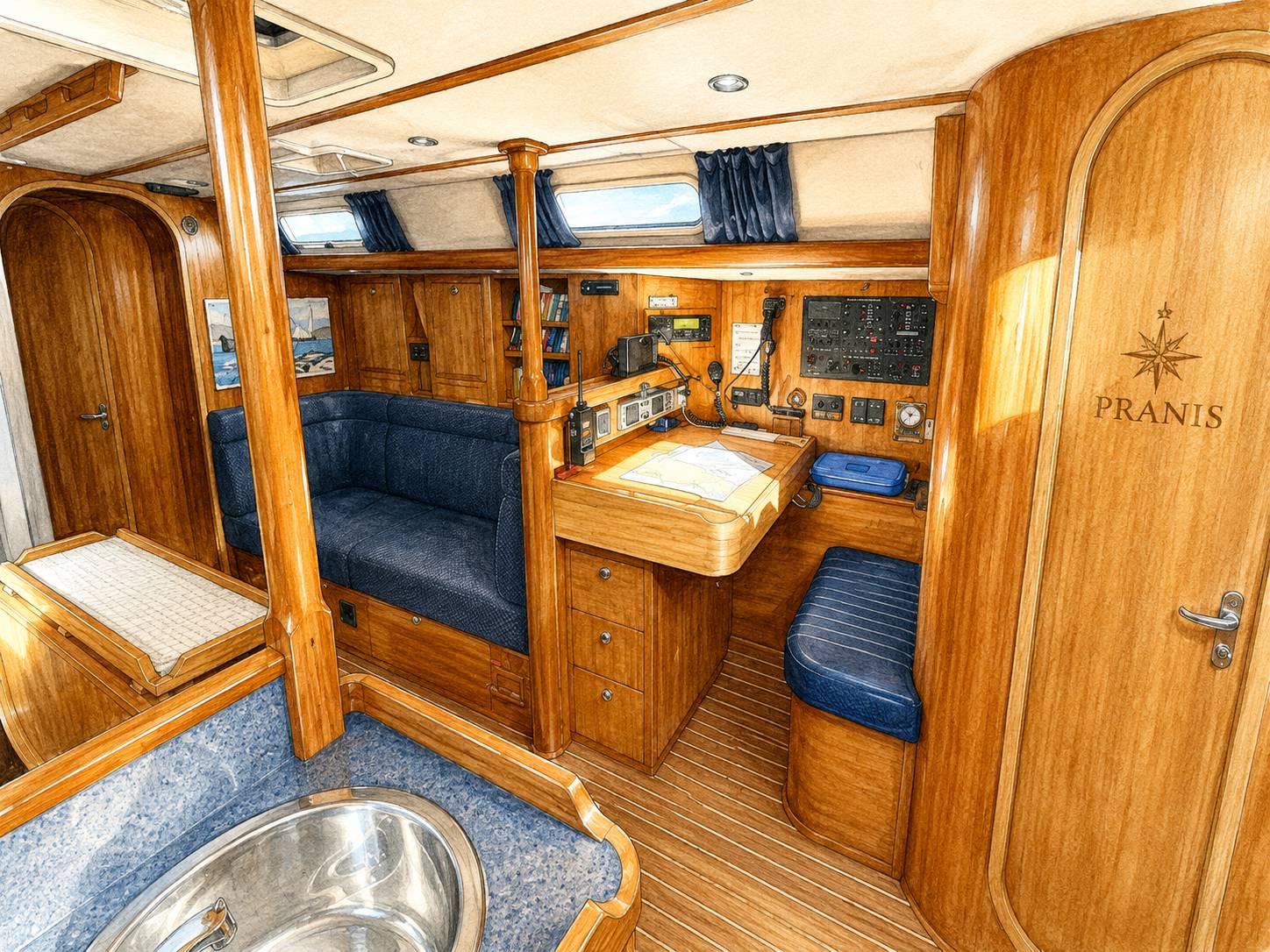 Navigationsstation an Bord PRANIS