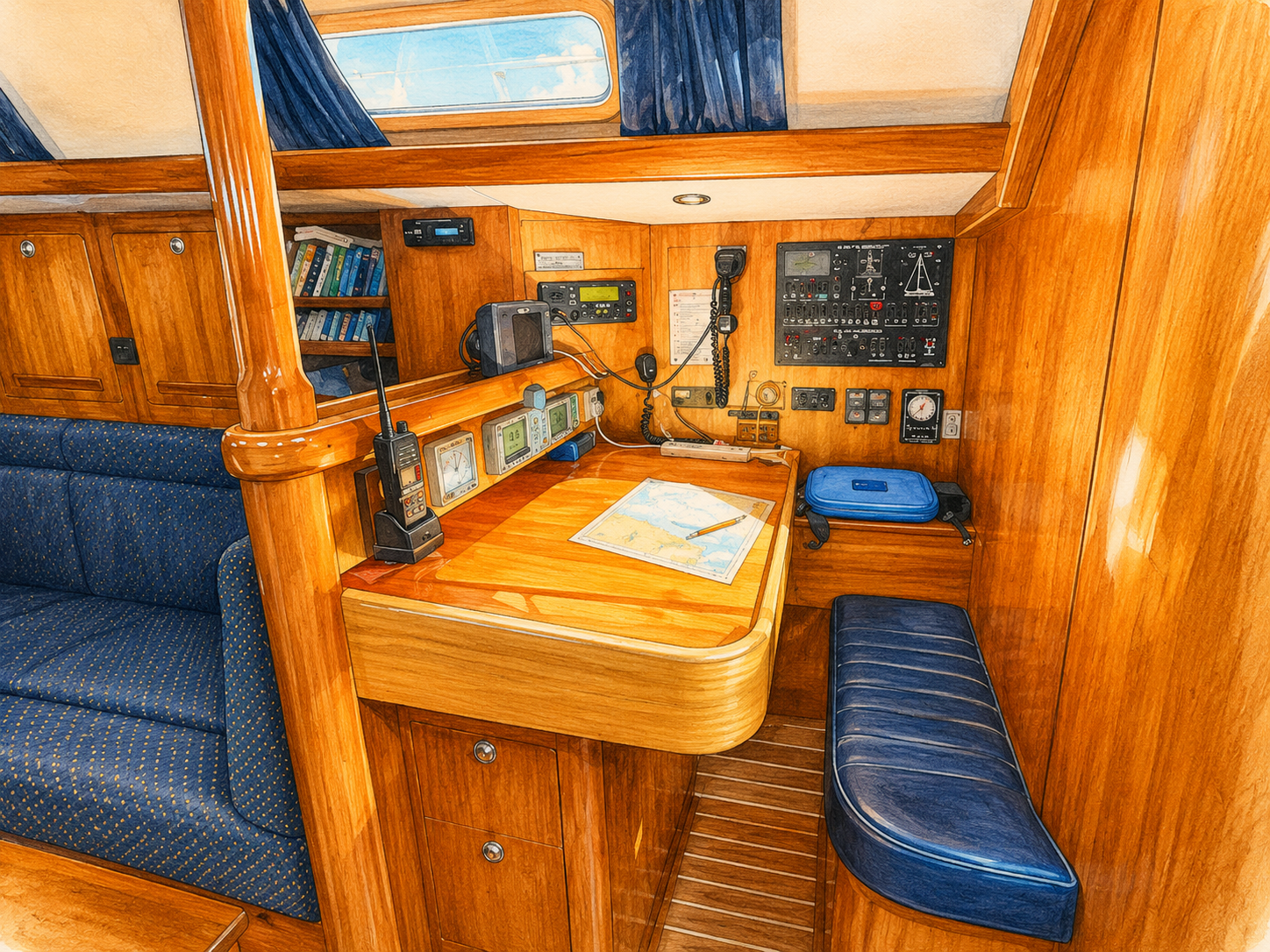 Navigationsstation an Bord PRANIS