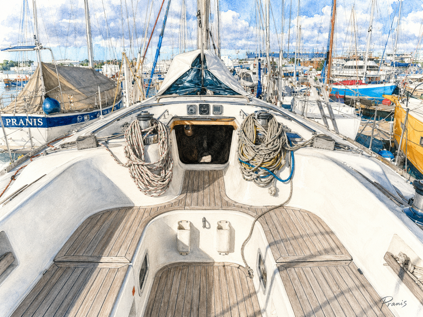 Deckslayout und Ausrüstung an Bord der PRANIS