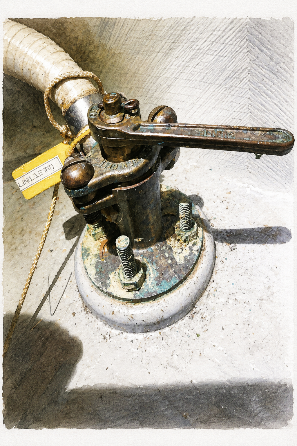 Through-hull and hose installation inspected during the PRANIS refit