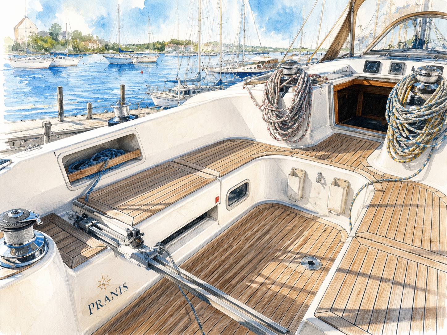 Ein ruhiger, sonniger Moment im Cockpit an Bord der PRANIS